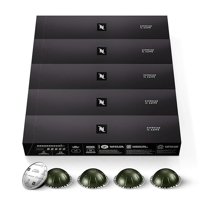 Nespresso Capsules Vertuo Il Caffe 50-Count Espresso Pods Brews 1.35 oz.
