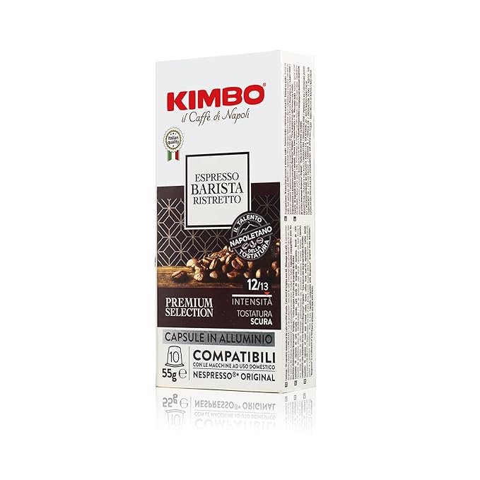 Kimbo Espresso Barista Ristretto | Aluminium Capsules compatible with Nespresso Original line | | Dark Roast 100 Count INTERNATIONAL VERSION