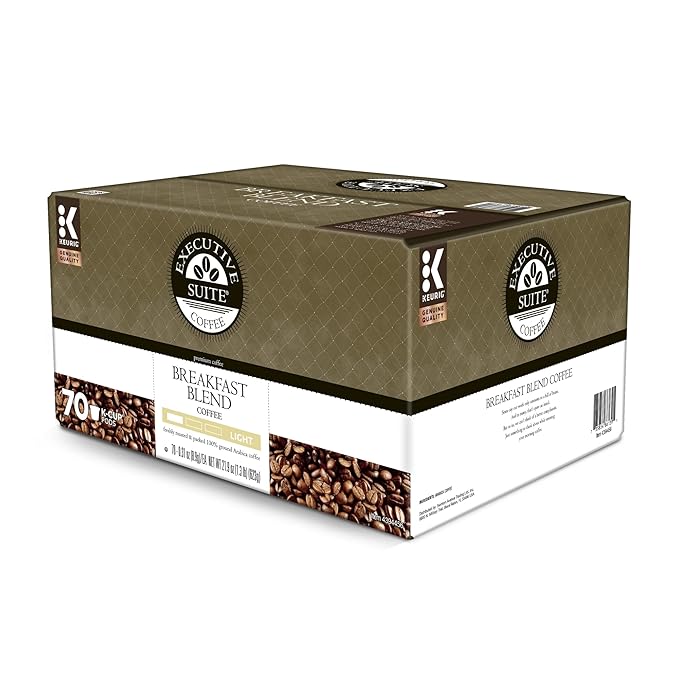 Executive Suite Breakfast Blend Coffee Keurig® K-Cup® Pods Box of 70 Pods