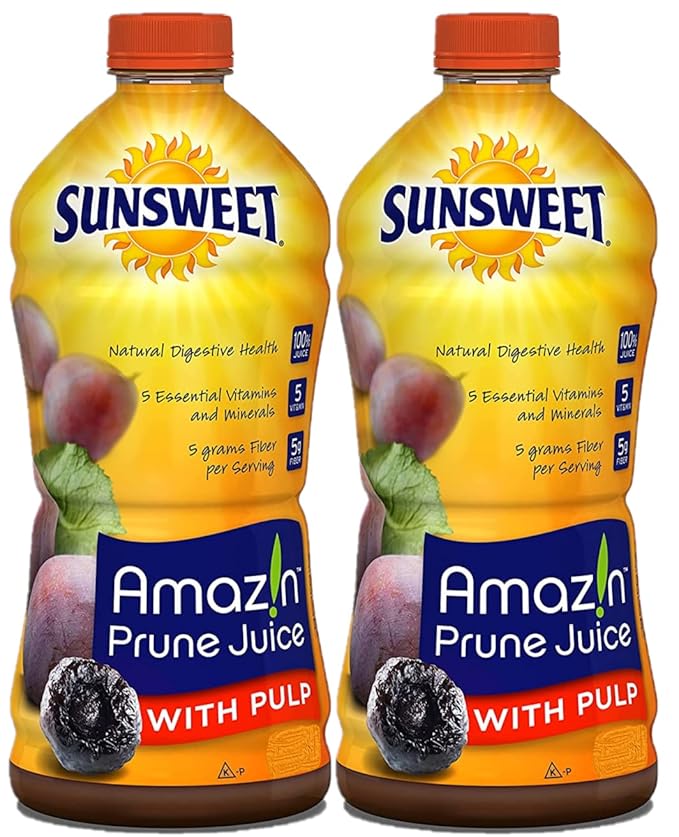 Bay Area Marketplace Sunsweet Prune Juice with Pulp 32 Oz Pack of 2