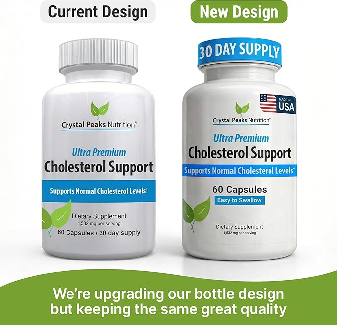 Cholesterol Supplement - All-Natural Ingredients to Support Normal Colesterol Levels. Supports Optimal Circulation. 60 Capsules