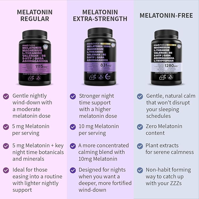12-in-1 Melatonin Sleep Capsules - Natural Sleep Aids for Adults with Melatonin 5mg and Magnesium Glycinate 500mg Sleep Aid with Ashwagandha L Theanine Valerian Root GABA 5-HTP (90ct Pack of 1)