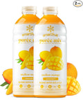Smartfruit Mellow Mango + Immunity – 100% Real Fruit Purée w/Mango Banana Apple Pineapple – Great for Smoothies Juice Yogurt Cocktails Tea – High in Vitamin C Selenium Zinc – 2-Pk 48oz Each