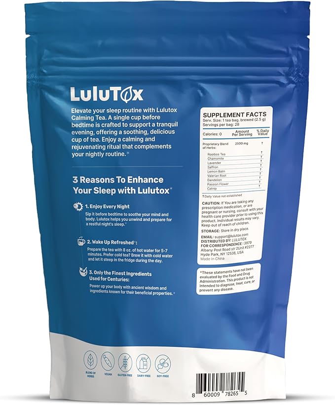 Wellamoon Sleep Patches &amp Lulutox Sleep Tea Bundle (28 Patches &amp 28 Servings)