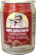 Mr. Brown Iced Coffee Cappuccino 8.12-Ounce (Pack of 24)
