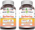 Amazing Formulas Berberine 1000mg Per Serving Capsules Supplement | Non GMO | Gluten Free | Made in USA (120 | 2 Pack)