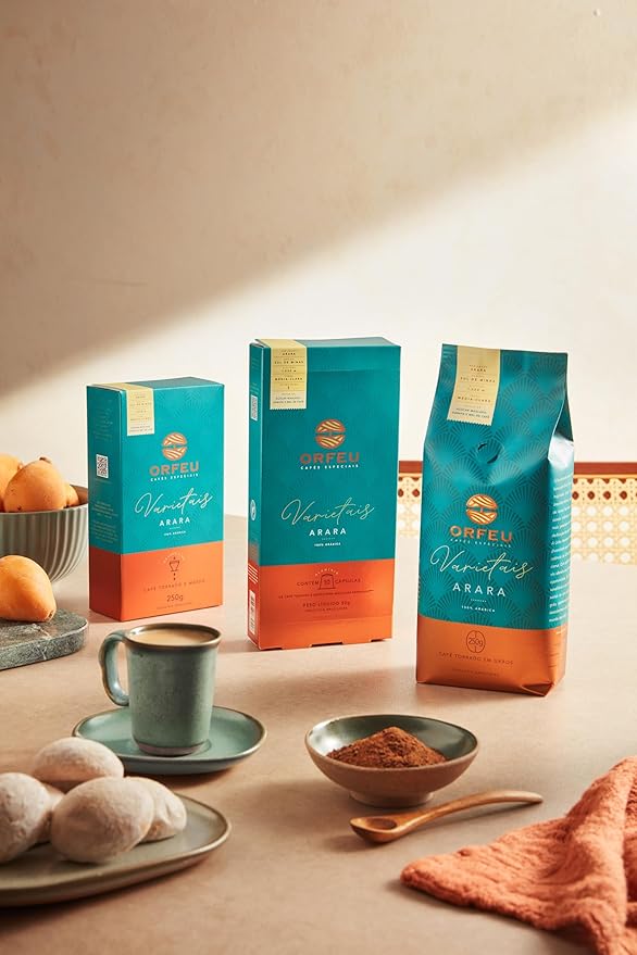 Arara Roasted and Ground Coffee 8.8 oz – Notes of Brown Sugar Garapa and Coffee Honey – Balance and Natural Sweetness – Café Orfeu