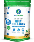 BioTrust Ageless Multi Collagen Peptides Powder – 5 Types (I II III V X) – Vanilla Collagen Powder for Women &amp Men – Hydrolyzed Protein – Grass Fed Beef Fish Chicken Eggshell Membrane