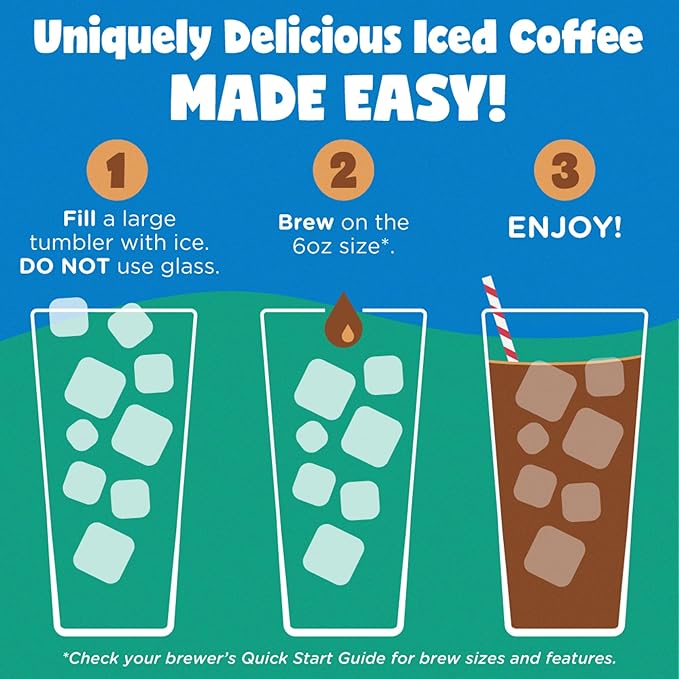 The Original Donut Shop ICED Duos Cookies + Caramel Coffee Keurig Single Serve K-Cup Pods 60 Count (6 Packs of 10)