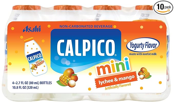 Calpico Mini Lychee &amp Mango 2.7 fz (Pack of 10)