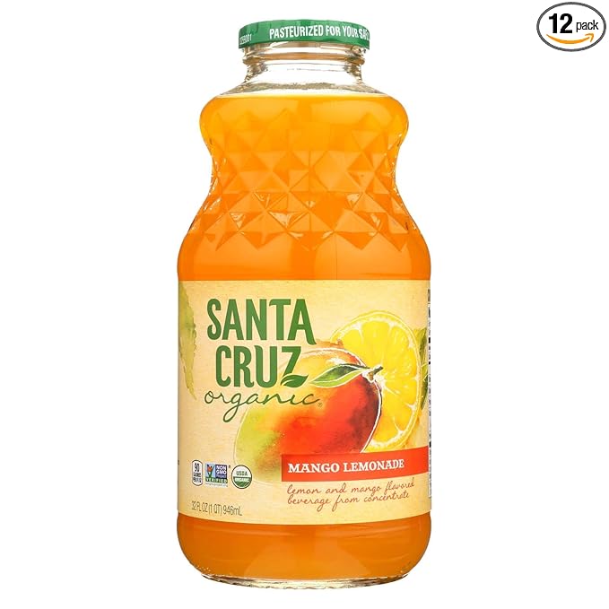 Santa Cruz Organic Mango Lemonade 32 Ounce - 12 per case.