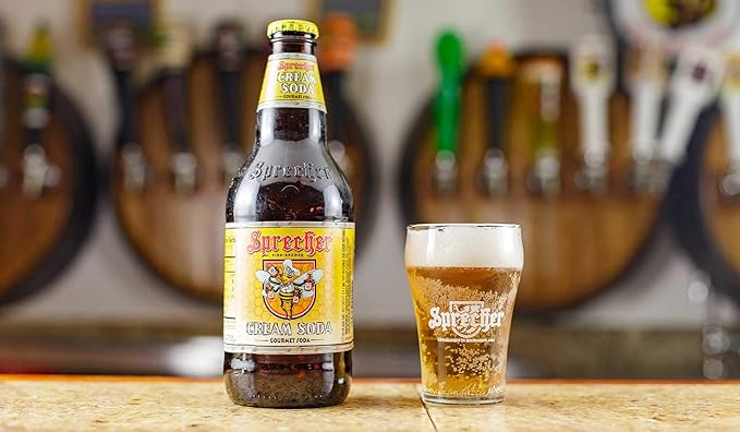 Sprecher CREAM SODA - From the Cream City of Wisconsin 16-Ounce Glass Bottle (Pack of 12)