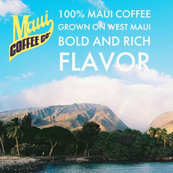 Maui Coffee Company 100% Maui Coffee Ground Maui Grown Dark Roasted in Hawaii 7 oz. Bag