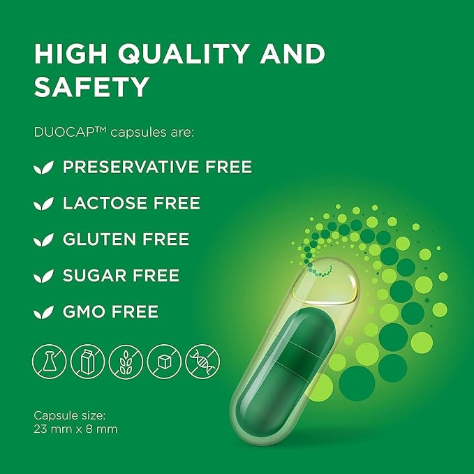The Smart synbiotic with targeted delivery of The Good Bacteria. Double Capsule and Liquid Formula for Fast Results. 1 Capsule per Day (Pack of 5)