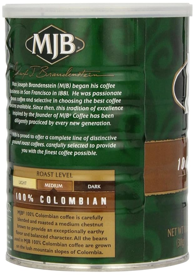 MJB Coffee 100% Colombian Ground 11 Ounce