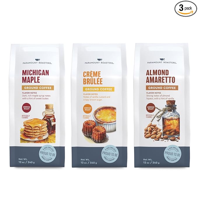 Almond Amaretto Creme Brulee &amp Michigan Maple Grove Ground Coffee Bundle