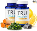 TRU NIAGEN Immune Support Supplement - Daily Defense Vitamin C from Fermentation Vegan Vitamin D3 2000 IU Zinc Plus Theracurmin (Curcumin) + Multi Award-Winning NAD Boosting Niagen 150mg 60ct
