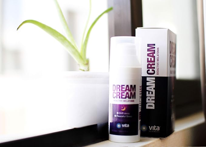 Vita Sciences Dream Cream Melatonin 3mg - The Best Natural Sleep Topical Sleep Cream and Fragrance-Free Lotion - Pack of 3