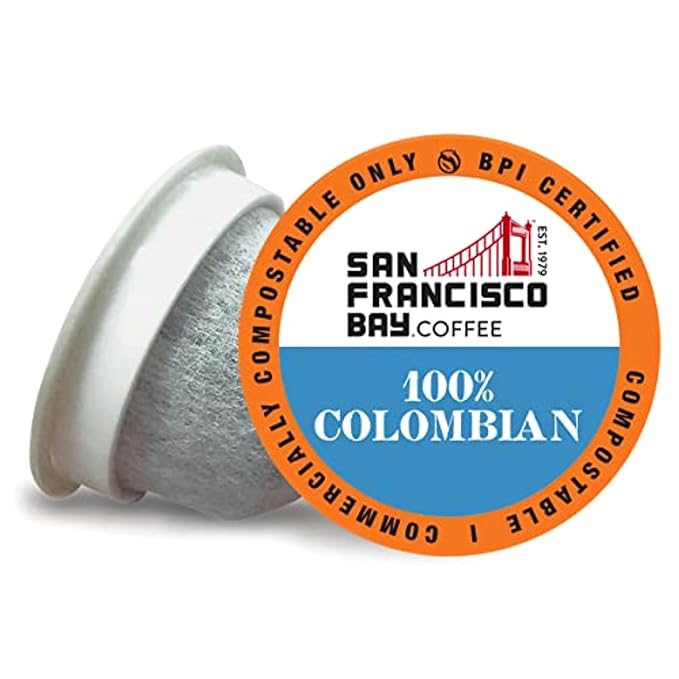 San Francisco Bay Compostable Coffee Pods - 100% Colombian (120 Ct) K Cup Compatible including Keurig 2.0 Medium Roast