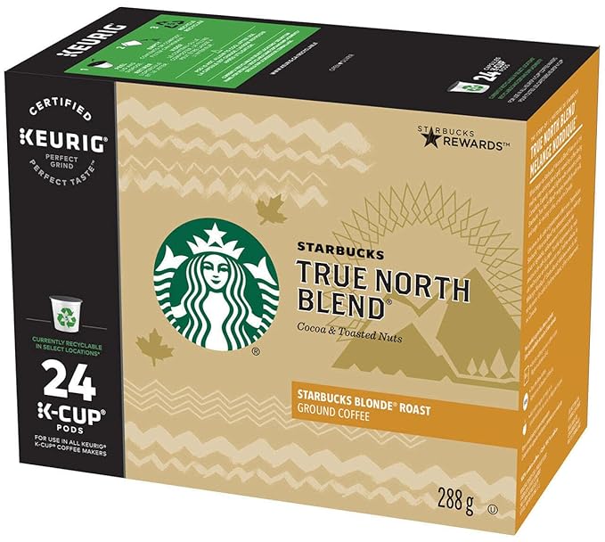 Starbucks True North Coffee K-Cup Portion Pack for Keurig Brewers (24 Pack)