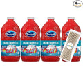 Ocean Spray Cran Tropical Fruit Juice Drink 64 fl oz Plastic Bottle 4 Pack + 15 Sugarcane Disposable Straws by KOOL8SHOP Infinite Deals