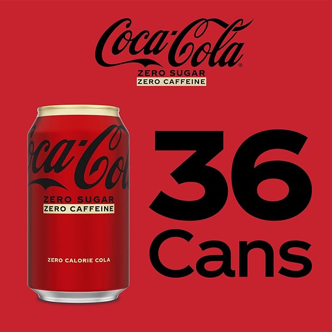 Caffeine Free Coke Zero Fridge Pack Bundle 12 fl oz 36 Pack