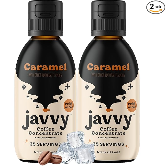 Coffee Concentrate - Cold Brew Coffee Perfect for Hot or Iced Instant Coffees Hot Drinks Cold Brew Concentrate 2 Pack - Caramel