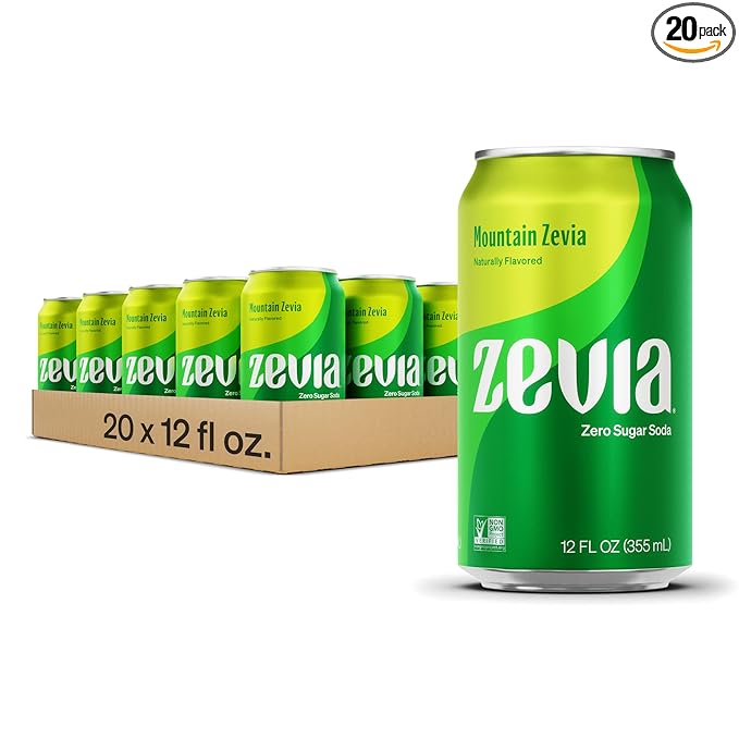 Zevia Zero Calorie Soda Mountain Zevia 12 Ounce Cans (Pack of 20)
