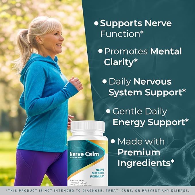 (5 Pack) Nerve Calm Capsules - Official NerveCalm Premium Formula Supplement Pills Advanced Support Formula for Wellness &amp Overall Health All Natural Nerve Calm Reviews 300 Capsules for 5 Month