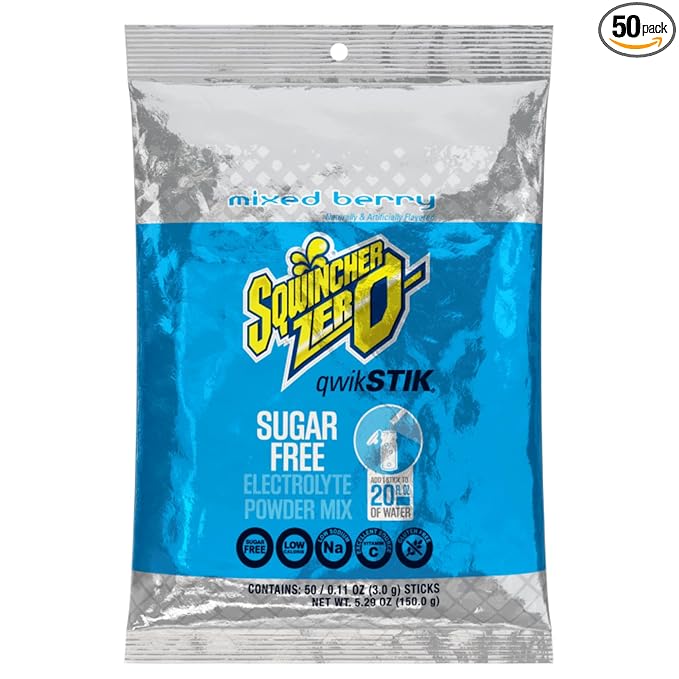 Sugar Free Sports Drink Mix Powder Mixed Berry 0.11 oz PK50
