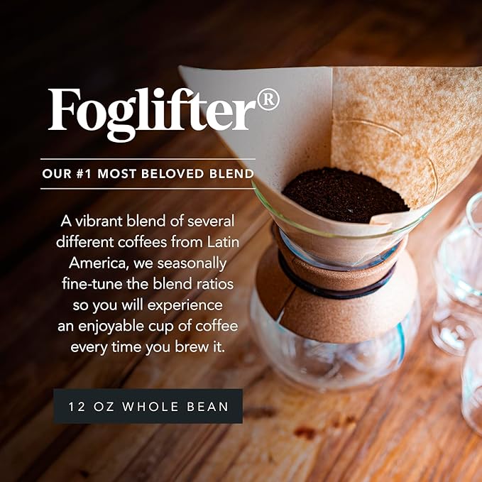 Carmel Valley Coffee Roasting - Whole Bean Coffee Foglifter - Certified Organic French Dark Roast Premium Coffee - 12 Oz Bag 1 Pack