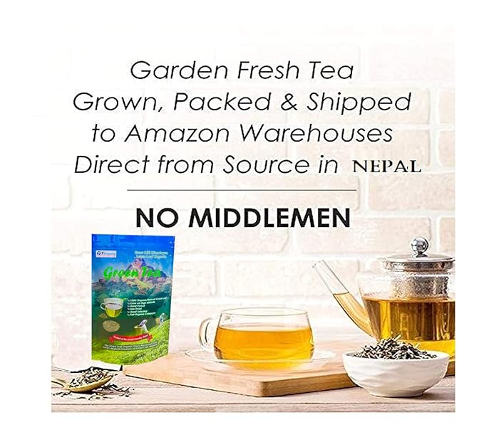 Snow Hill Himalayan Organic Green Tea Leaf 100 Cups 100% Natural Sun Dried Tea POWERFUL ANTI-OXIDANTS - From Mt. Evesrest Country Nepal
