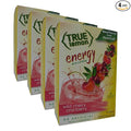 True Lemon (Energy Drinks) Wild Cherry Cranberry 4 boxes 24ct instant powdered drink mix packets by True Citrus (Pack of 4)