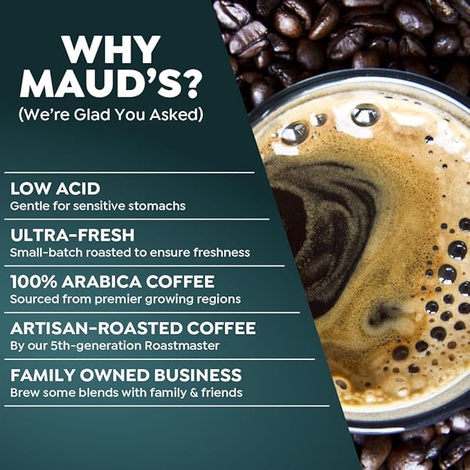 Maud's Kona Coffee Pods 50ct Medium Roast Coffee in Single Serve Pods – 100% Arabica Coffee Compatible with Keurig K Cups Maker