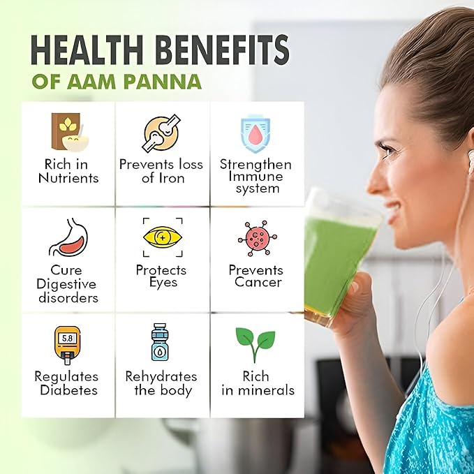 Yeshvi NATURAL Orange &amp Aam panna powder Instant Drink Powder Tangy &amp Sweet Taste Made with Dry Mango &amp Orange Summer Drink Fruit Juice for Adults Each 100g Pack of 2