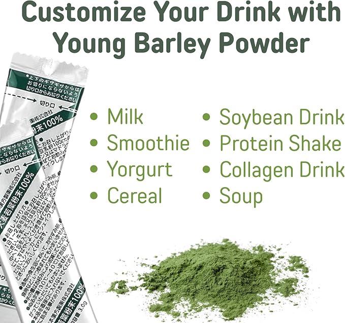 Yamamoto Kanpoh YAMAKAN Young Barley Grass Powder Grass Juice for Gut Health &amp Vitality Rich in Vitamins &amp Minerals for Women &amp Men Super Greens Powder Non GMO Gluten-Free &amp Vegan