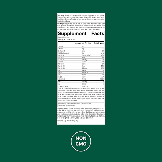 Standard Process General Health Pack - Daily Multivitamin &amp Mineral Supplement - Supports Foundational Health &amp Immune Function - 60 Packs