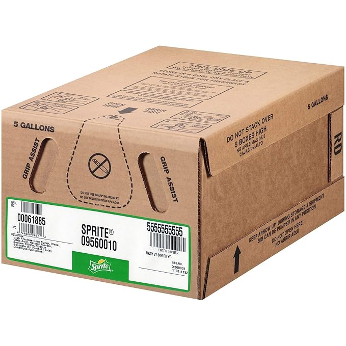 Sprite Bag-In-Box Fountain Syrup 5 gal. (pack of 3) A1