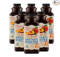 Third Street Chai Organic Peach Black Tea Concentrate 6-Pack Premium Black Tea Concentrate 32 Fl. Oz Peach and Balanced Flavor Beverage Concentrate 7:1 Vegan Gluten Free Kosher Non-GMO