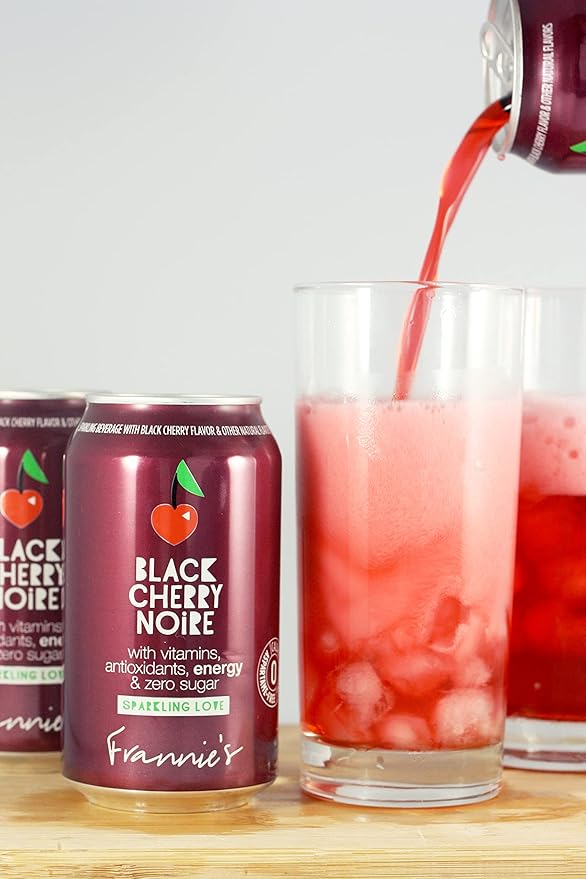 AmishTastes Frannie’s Sparkling Black Cherry Noire Protected With High-Density Foam 12 Oz. (Case of 24)