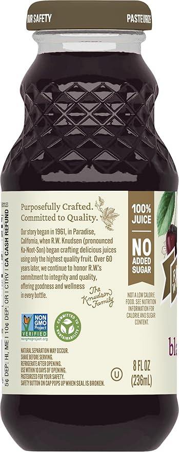 R.W. Knudsen Just Black Cherry Juice 8 fl oz (12 Pack)