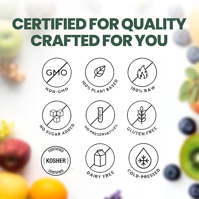 JRINK by Purée Super Green Juice Cold Pressed Organic Vegetable Blend Detox Drink Healthy Raw Greens Juice Cleanse No Preservatives Fresh Detox Cleanse 16oz HDPE Bottles Pack of 18