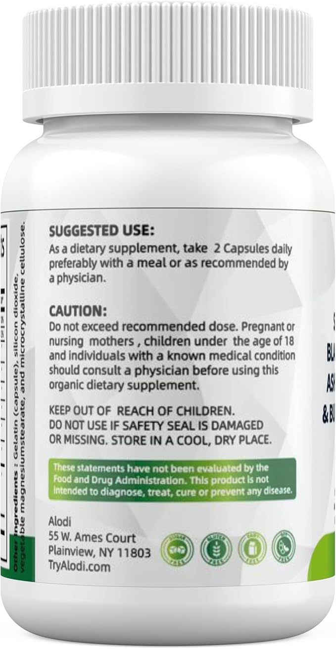 Super Sea Moss Blend - Advanced Formula with Ashwagandha KSM 66 Black Seed Oil Burdock Root Bladderwrack Turmeric ACV Ayurveda - Lab Tested Maximum Potency for Men and Women