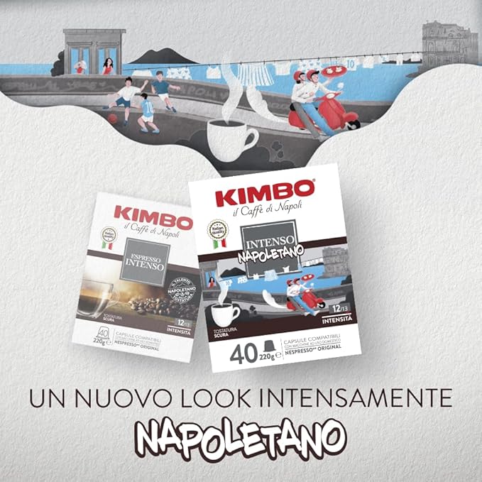 KIMBO Espresso Capsules Compatible with Nespresso original machines (Intenso Napoletano 100 regular capsules)
