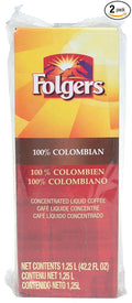 Folgers 100 Percent Colombian Coffee Liquid 1.25 Liter - 2 per pack - 1 each.