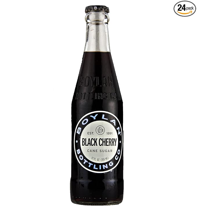 Boylan Bottling Black Cherry Drink 12 Fluid Ounce -- 24 per case.
