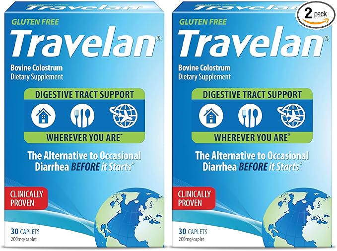 Anti Diarrhea Pills Help Prevent Traveler’s Diarrhea Before It Starts Clinically Proven Travel Essentials Drug-Free Colostrum Natural Digestive and Immune Support Supplement 60 Count
