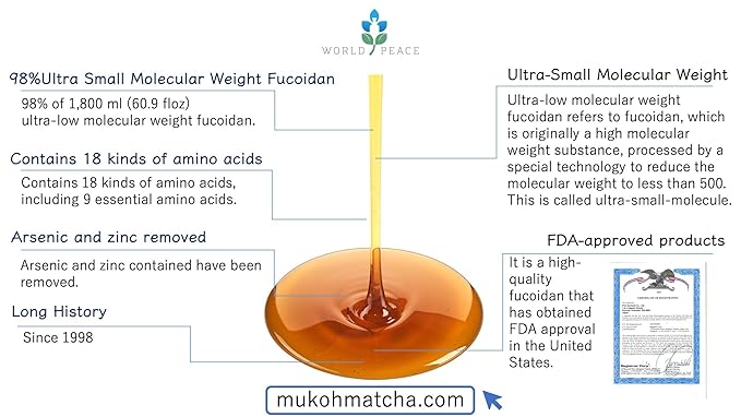 Sweetened [Ultra Low Molecular Weight Fucoidan Beverage] Made in Japan Brown Seaweed Mozuku Juice