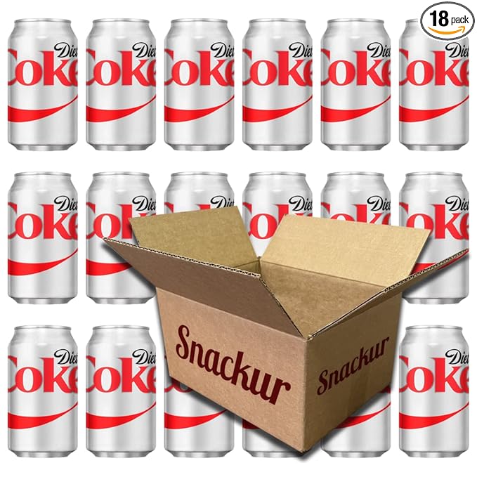Diet Cola Cans 12 oz 18 Pack in Snackur Safe Ship Box