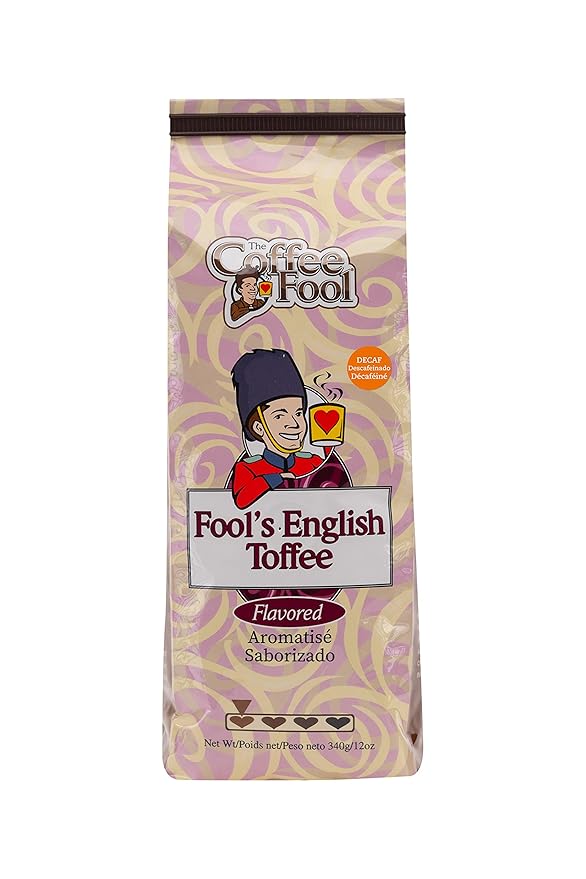 Coffee Fool's Decaf English Toffee (Coarse Grind)